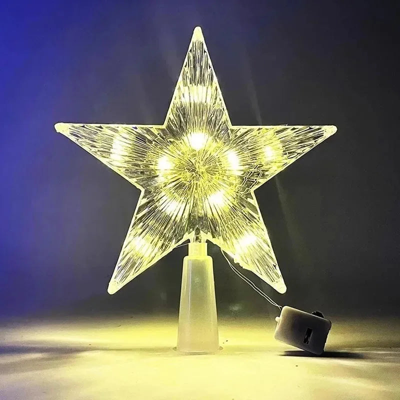 15/18cm Christmas Tree Decoration Stars Warm White Lights Home Room Decor LED Shining Lamp Xmas Festival TopStar Navidad 1.07in