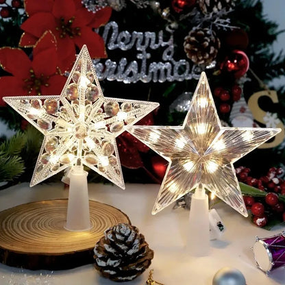 15/18cm Christmas Tree Decoration Stars Warm White Lights Home Room Decor LED Shining Lamp Xmas Festival TopStar Navidad 1.07in