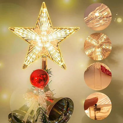 15/18cm Christmas Tree Decoration Stars Warm White Lights Home Room Decor LED Shining Lamp Xmas Festival TopStar Navidad 1.07in