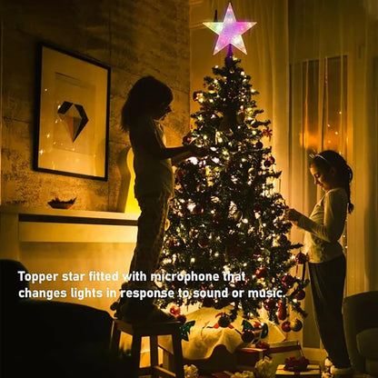 15/18cm Christmas Tree Decoration Stars Warm White Lights Home Room Decor LED Shining Lamp Xmas Festival TopStar Navidad 1.07in