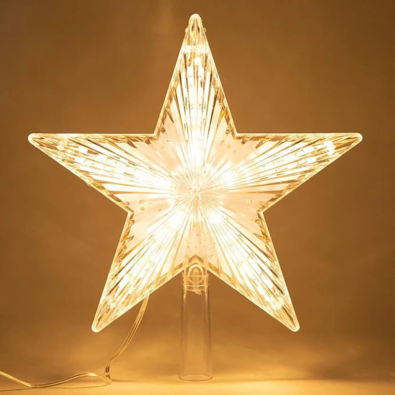 15/18cm Christmas Tree Decoration Stars Warm White Lights Home Room Decor LED Shining Lamp Xmas Festival TopStar Navidad 1.07in